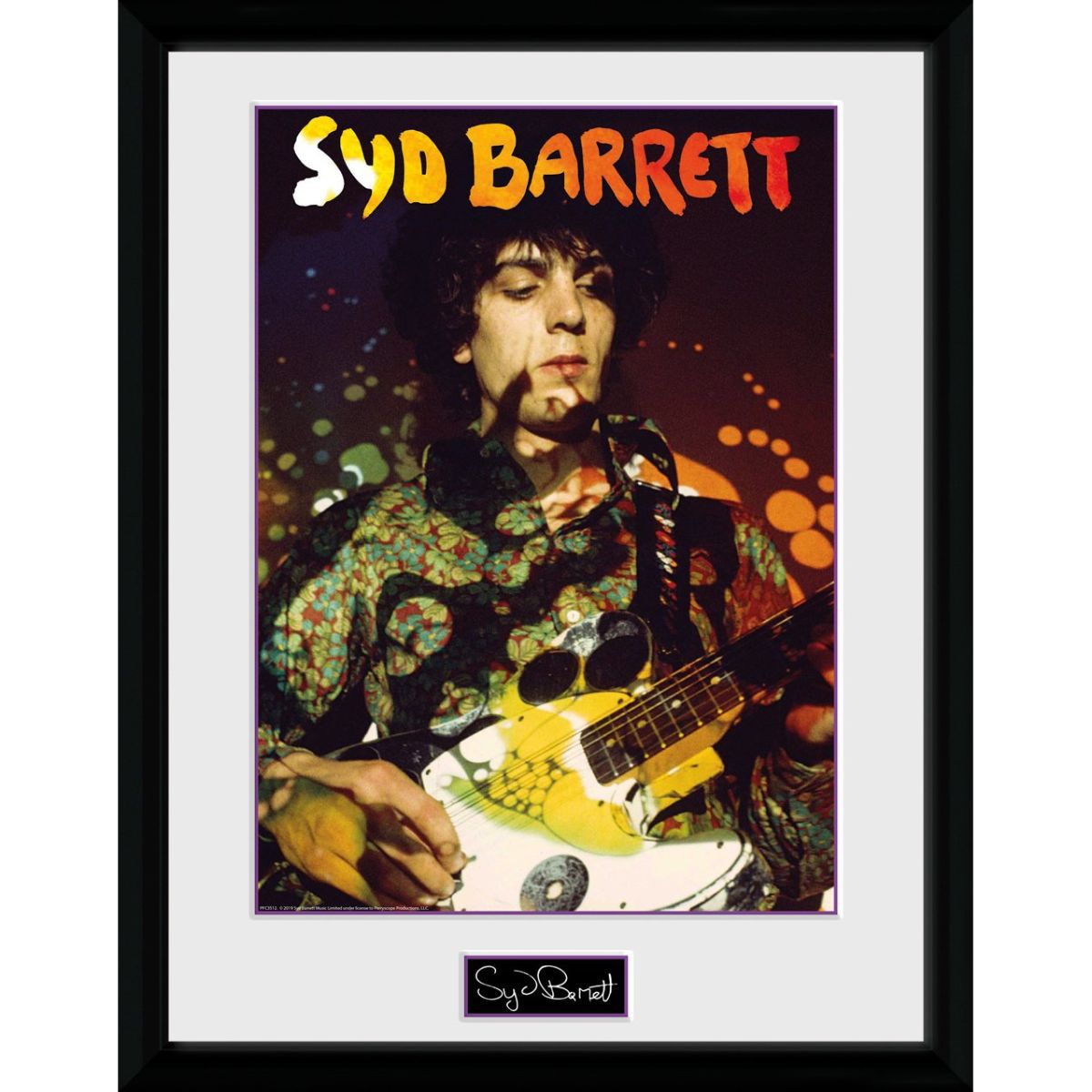 Syd Barrett Guitar Portrait 12 x 16 Collector Print