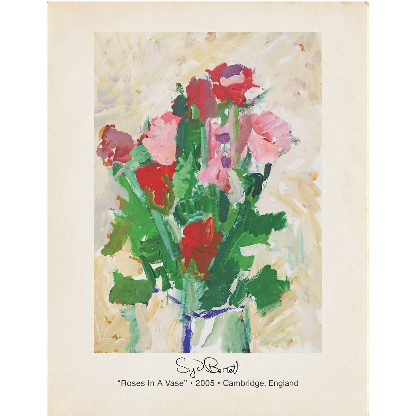 Roses In A Vase Notecard