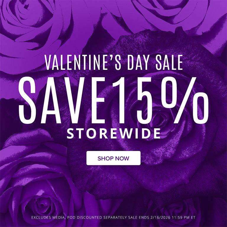 Valentine's Day Sale Save 15% Storewide Shop Now. Excludes Media, POD discounted separately, sale ends 2/16/2026 11:59PM ET